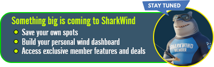 SharkWind community features coming soon. Public kite spots available, member profiles and saved spots in development.
